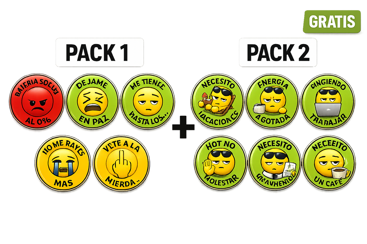 2 Packs Emojis GRATIS